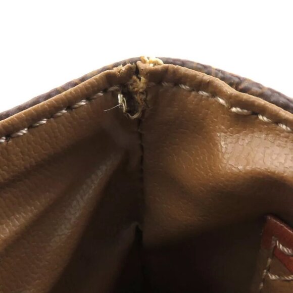 Auth CELINE Macadam Handbag Brown PVC/Leather/Goldtone authentic - Picture 12 of 16